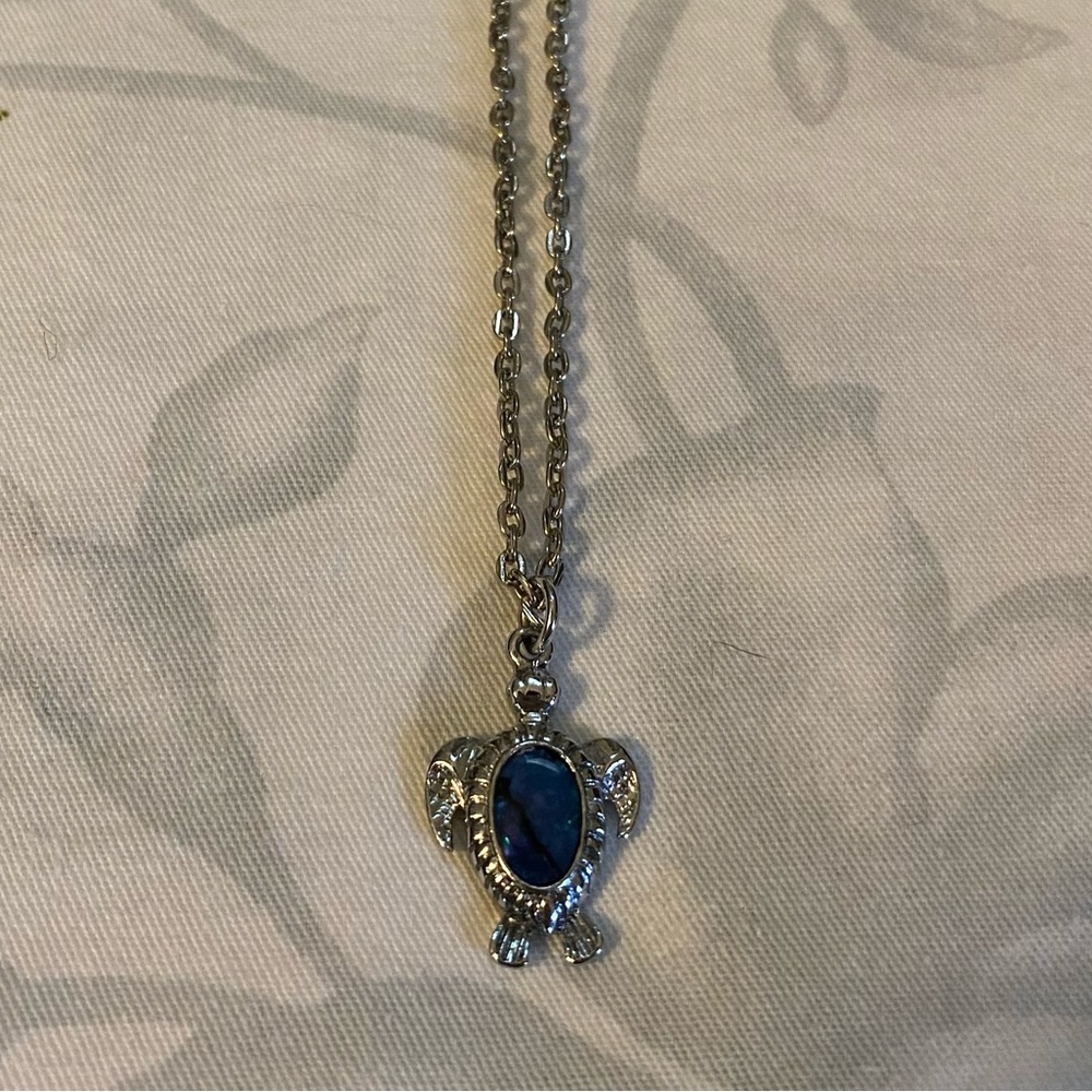 Blue Turtle Necklace